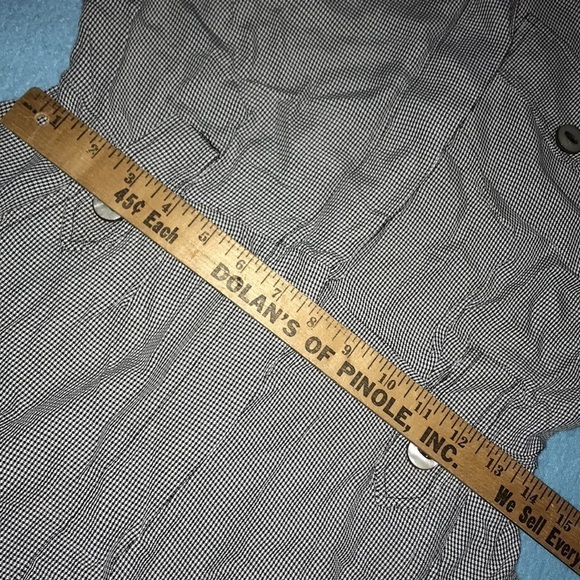 𝅺ALL THAT JAZZ checkered button up dress size 7/8 - Picture 6 of 7